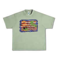 Oil Green American flag halloween background Urban Heavy Tee - JahusDesignShop