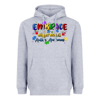Heather Grey embrace differences Heavyweight Hoodie - Artiststas