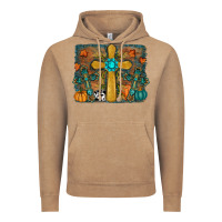 Vintage Coffee Fall Gemstone Cross Vintage Hoodie - RanaPortraitStore