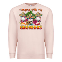 Pale Pink hanging with gnomigos Premium Sweatshirt - Artiststas