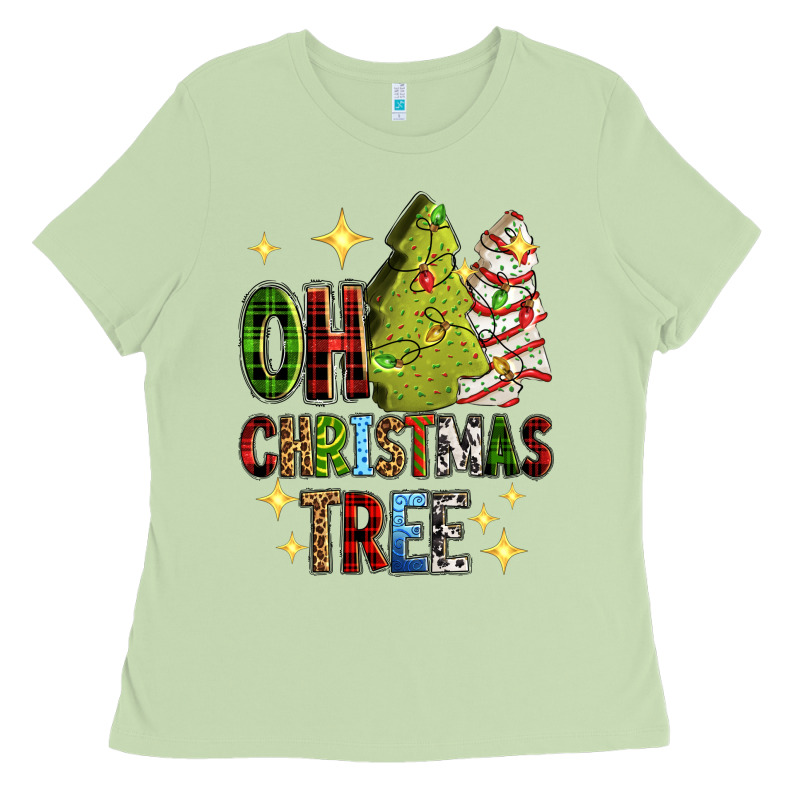 Oh Christmas Tree Christmas Cake Ladies Tee by RanaPortraitStore | Teevron