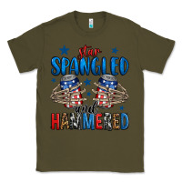 Army Green star spangled and hammered skeleton hand Classic Tee - Jasminsmagicworld