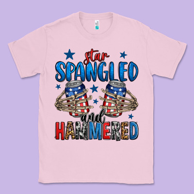 Star Spangled And Hammered Skeleton Hand Classic Tee Designed By Jasminsmagicworld