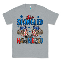 Heather Grey star spangled and hammered skeleton hand Classic Tee - Jasminsmagicworld