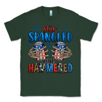 Sports Green star spangled and hammered skeleton hand Classic Tee - Jasminsmagicworld