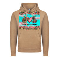 Vintage Coffee peace love pitbull Vintage Hoodie - JahusDesignShop