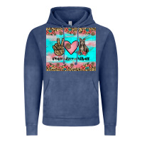 Vintage Denim peace love pitbull Vintage Hoodie - JahusDesignShop