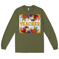 Army Green Teacher Equipment Long Sleeve Tee - LillyAllenDesigns
