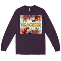 Plum Teacher Equipment Long Sleeve Tee - LillyAllenDesigns