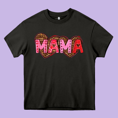 Mama Valentines Day Heavy Core Tee Designed By Texasbilliewilder