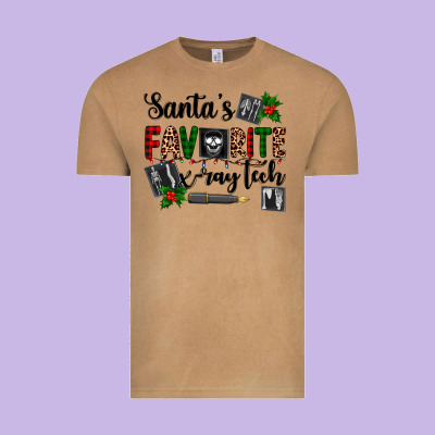 Santa's Favorite X Ray Tech Vintage Tee Designed By Adodesignshop