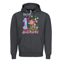 Smoke my 1 st birthday with little cute cow Zipper Hoodie - NancyCooperArtShop