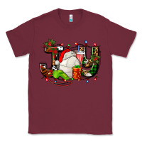Burgundy joy with volleyball and santa's hat Classic Tee - AdoDesignShop