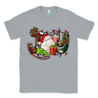 Heather Grey joy with volleyball and santa's hat Classic Tee - AdoDesignShop