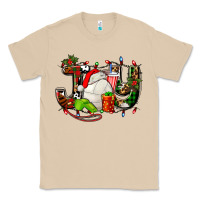 Mushroom joy with volleyball and santa's hat Classic Tee - AdoDesignShop