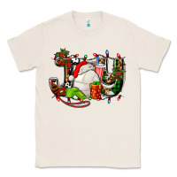 Natural joy with volleyball and santa's hat Classic Tee - AdoDesignShop