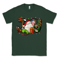 Sports Green joy with volleyball and santa's hat Classic Tee - AdoDesignShop