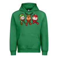Emerald christmas reindeer polar bear snowman Urban Hoodie - CowGirlArtShop