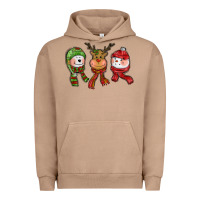 Pigment Burro christmas reindeer polar bear snowman Urban Hoodie - CowGirlArtShop
