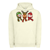 Pigment Pistachio christmas reindeer polar bear snowman Urban Hoodie - CowGirlArtShop