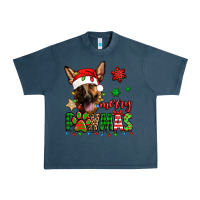 Midnight Navy merry pawmas christmas german shepherd Urban Heavy Tee - Jasminsmagicworld