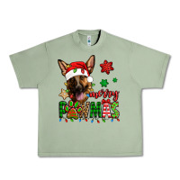 Oil Green merry pawmas christmas german shepherd Urban Heavy Tee - Jasminsmagicworld