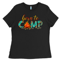 Black born to camp Ladies Tee - texasbilliewilder