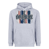 Heather Grey new york baseball team spirit brushstrokes Heavyweight Hoodie - Artiststas