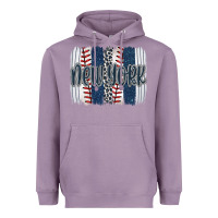 Lavender new york baseball team spirit brushstrokes Heavyweight Hoodie - Artiststas