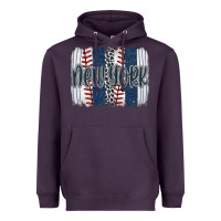 Plum new york baseball team spirit brushstrokes Heavyweight Hoodie - Artiststas
