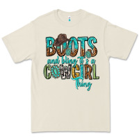 Bone boots and bling its a cowgirl thing Premium Tee - texasbilliewilder
