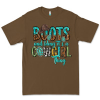 Cacao boots and bling its a cowgirl thing Premium Tee - texasbilliewilder