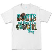Boots And Bling Its A Cowgirl Thing Premium Tee | Teevron