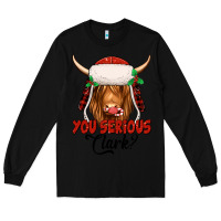 Black you serious clark highland cow Long Sleeve Tee - Jasminsmagicworld