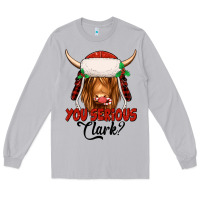 Moon Dust you serious clark highland cow Long Sleeve Tee - Jasminsmagicworld