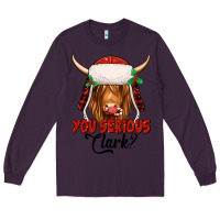 Plum you serious clark highland cow Long Sleeve Tee - Jasminsmagicworld