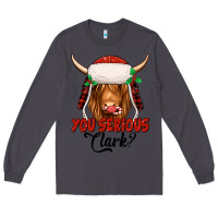 Smoke you serious clark highland cow Long Sleeve Tee - Jasminsmagicworld