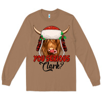 Toasted Coconut you serious clark highland cow Long Sleeve Tee - Jasminsmagicworld