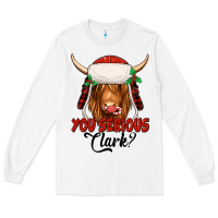 White you serious clark highland cow Long Sleeve Tee - Jasminsmagicworld
