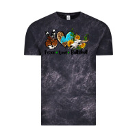 Cloud Black peace love  bullskull Vintage Tee - AdoDesignShop