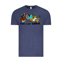 Vintage Denim peace love  bullskull Vintage Tee - AdoDesignShop