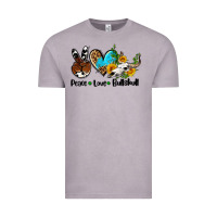 Vintage Zinc peace love  bullskull Vintage Tee - AdoDesignShop