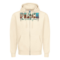 Sandshell peace be with you cross Zipper Hoodie - NancyCooperArtShop