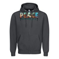 Smoke peace be with you cross Zipper Hoodie - NancyCooperArtShop
