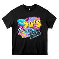 Black 90's mama Heavy Core Tee - Zillion Design Studio