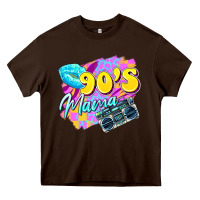 Chocolate Brown 90's mama Heavy Core Tee - Zillion Design Studio