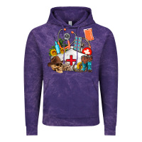 Cloud Purple nurse  summer Vintage Hoodie - AdoDesignShop