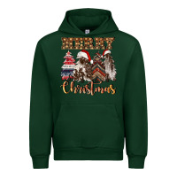 Forest Green merry christmas trees Urban Hoodie - CowGirlArtShop
