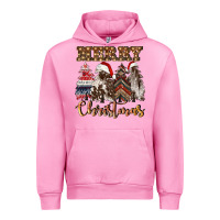 Fuchsia Pink merry christmas trees Urban Hoodie - CowGirlArtShop