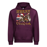 Mauve Wine merry christmas trees Urban Hoodie - CowGirlArtShop